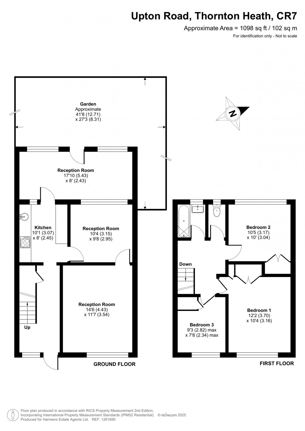 Floorplan for Upton Road, Thornton Heath