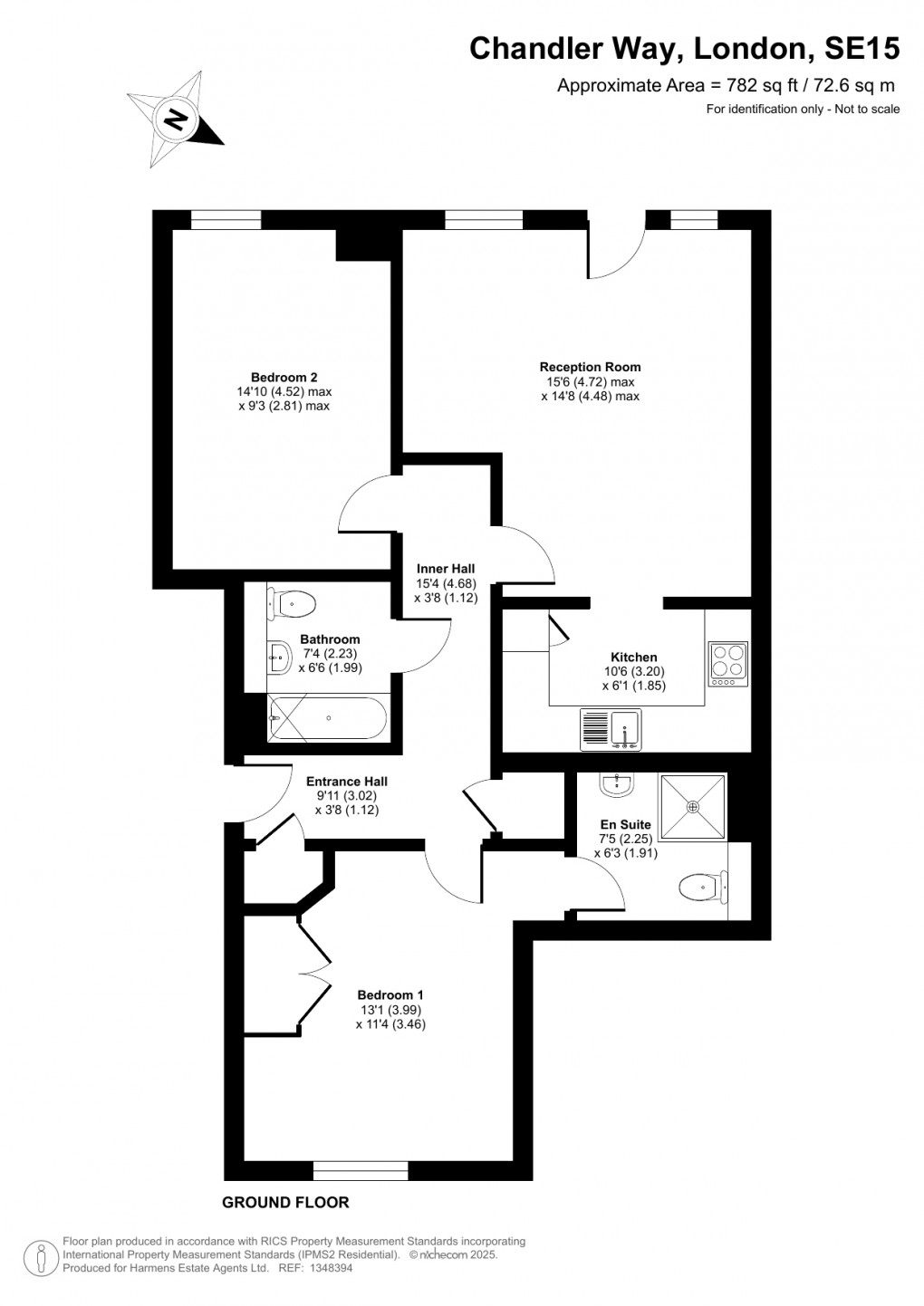 Floorplan for Chandler Way, 111 Chandler Way, London