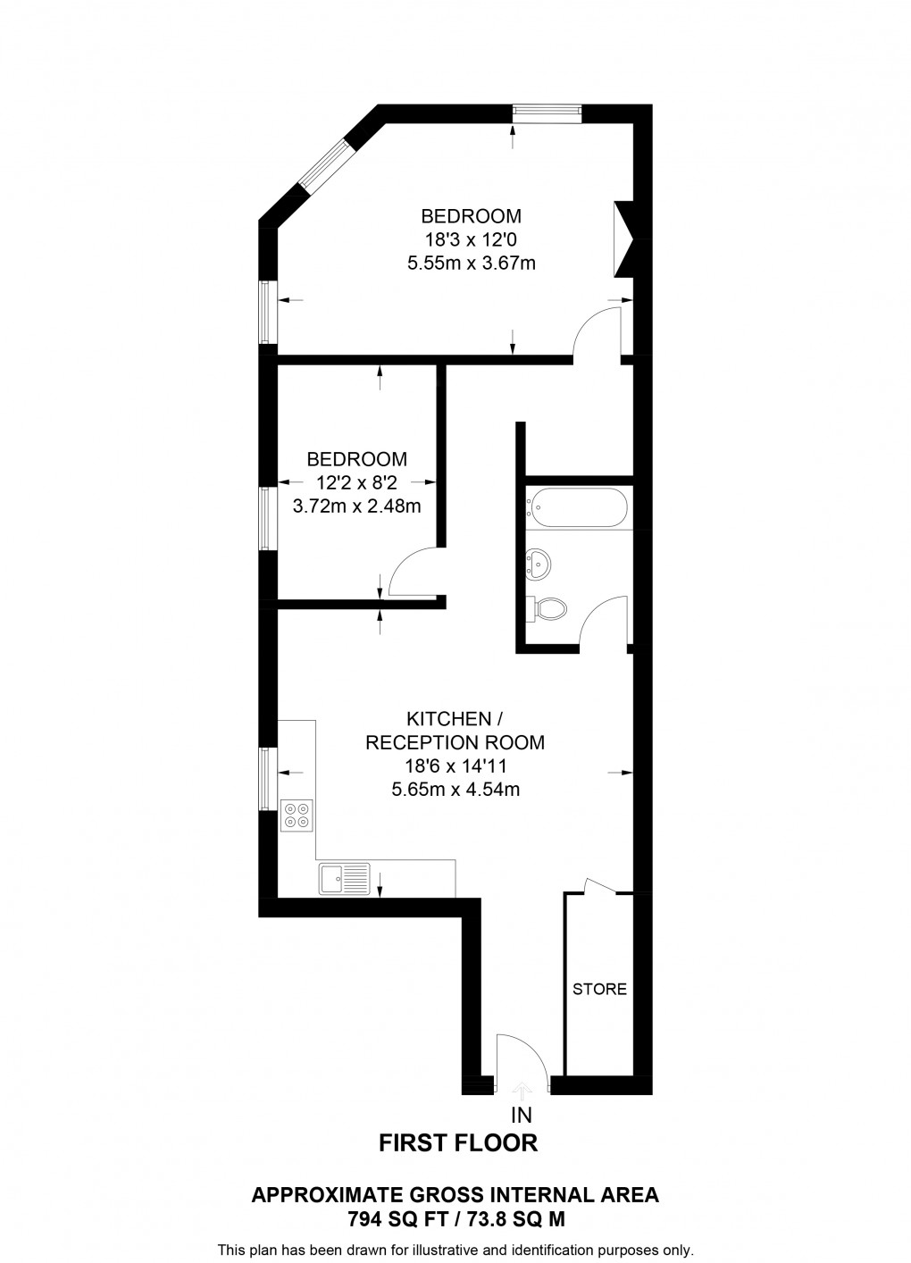 Floorplan for Upper Tooting Road, 250 Upper Tooting Road, London