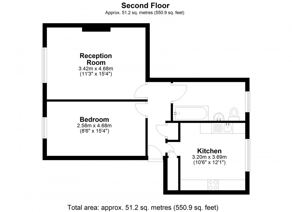 Floorplan for Heather Court, Binfield Road, London