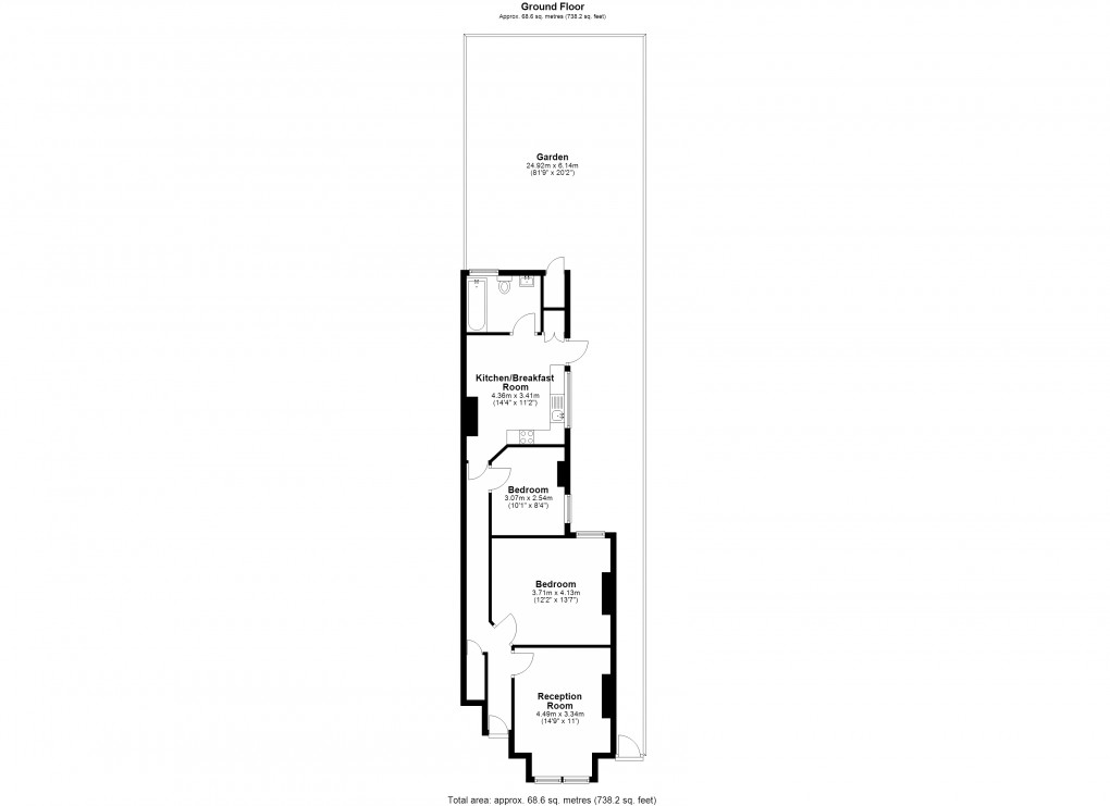 Floorplan for Grange Park Road, Thornton Heath