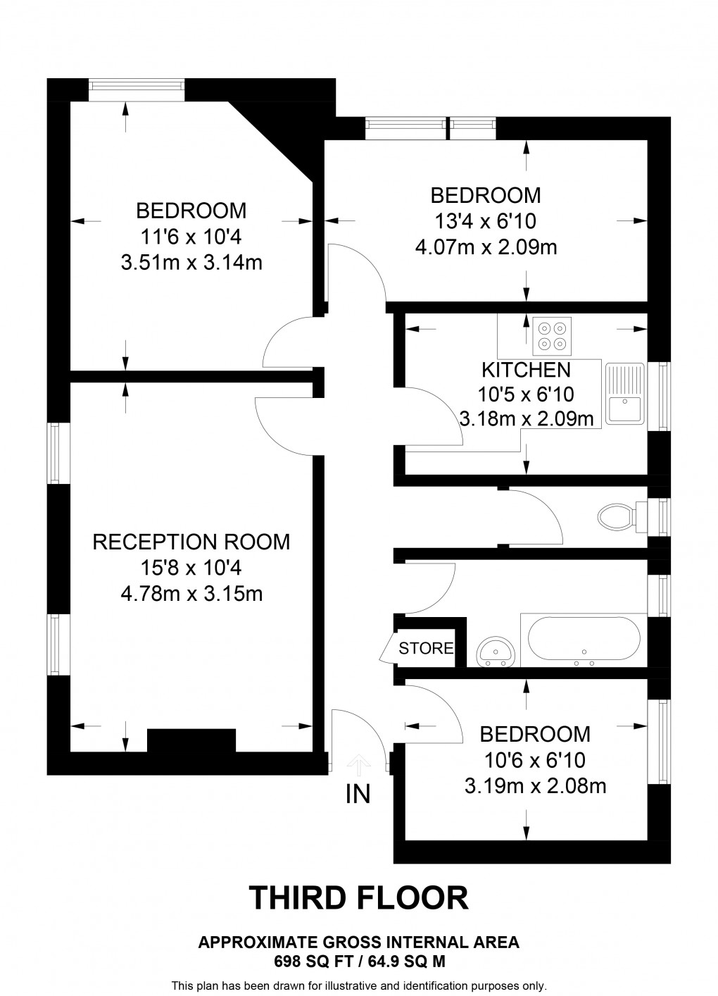 Floorplan for Whites Square, London