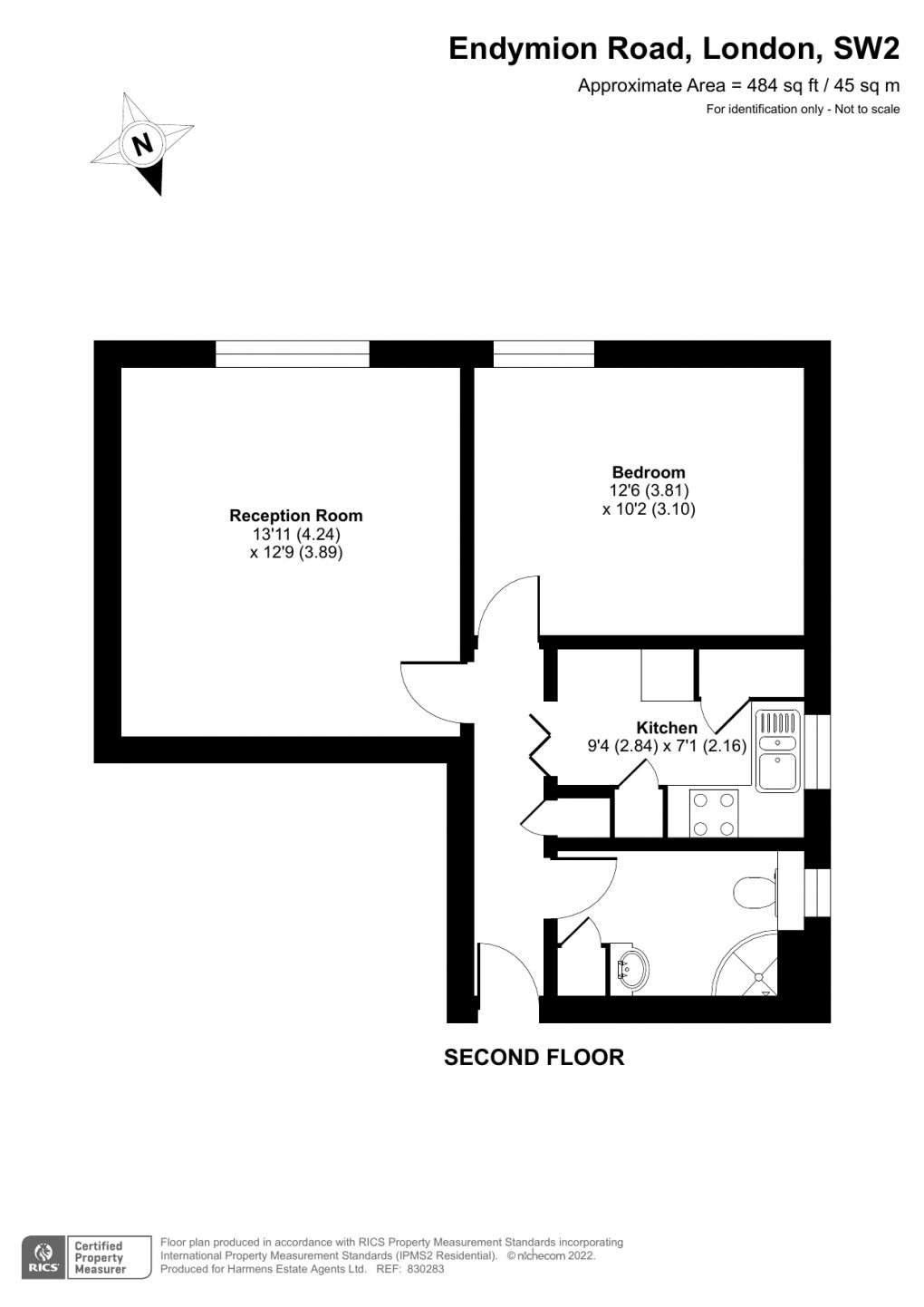 Floorplan for Endymion Road, London