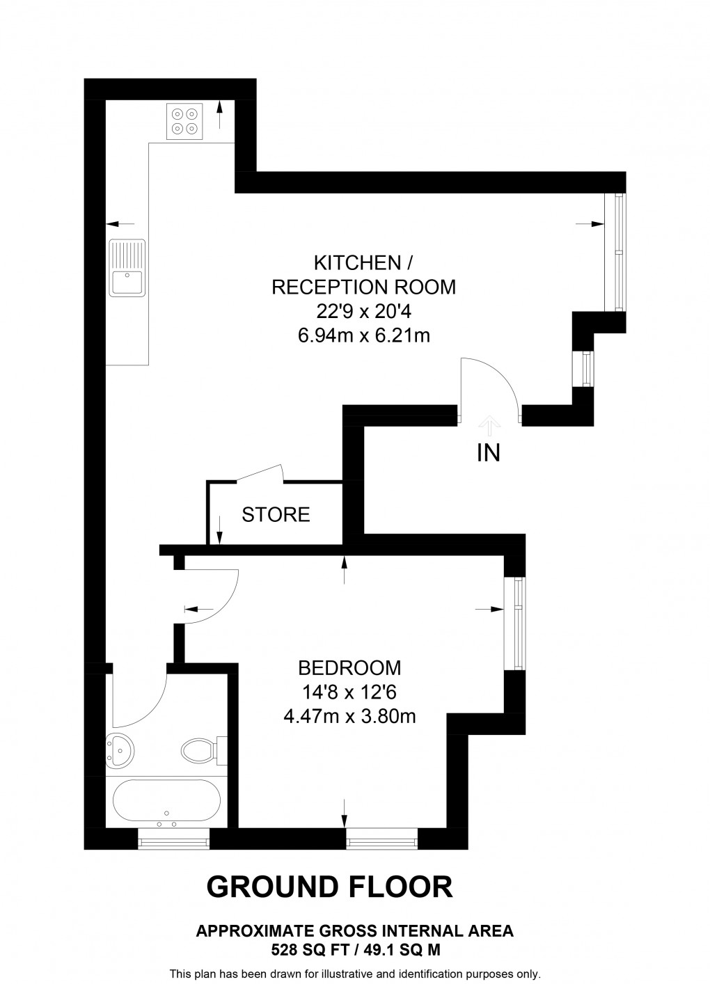 Floorplan for Langdale Road, 155 Langdale Road, Thornton Heath