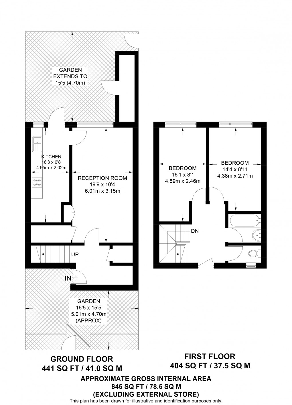 Floorplan for Jutland House, 75 Lilford Road, London
