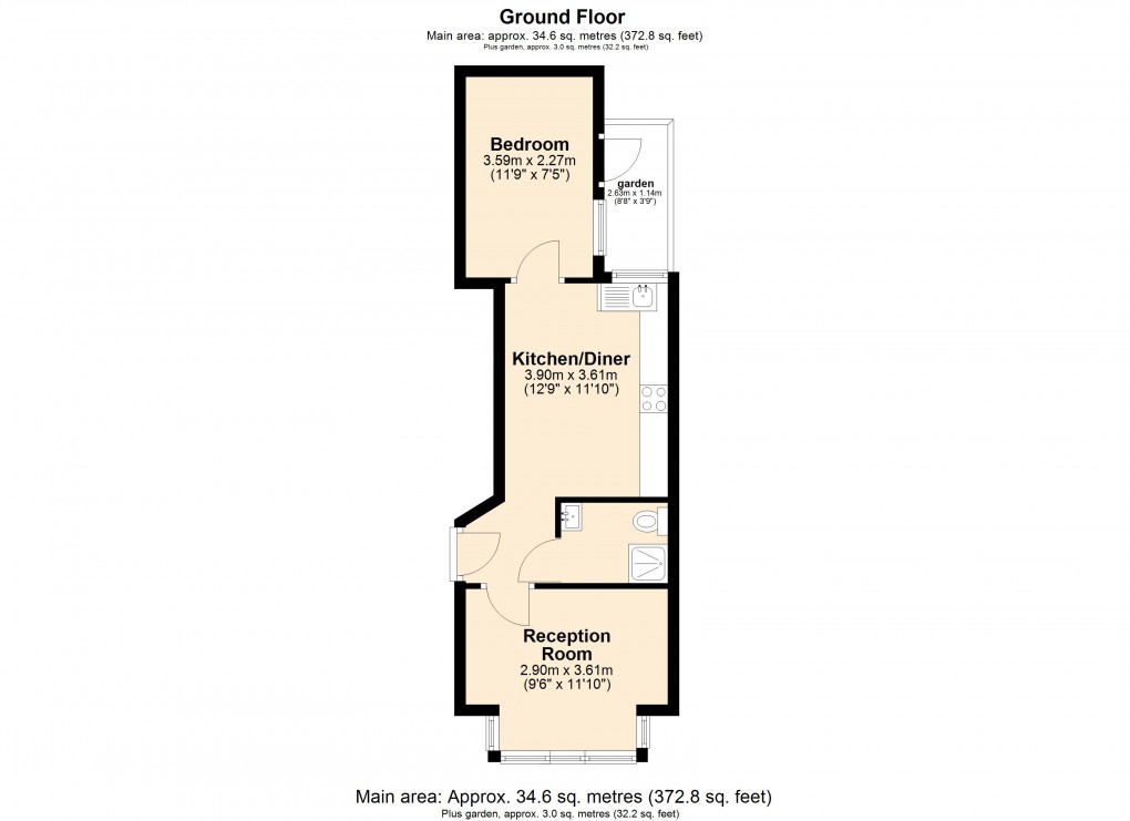 Floorplan for Lewin Road, 97 Lewin Road, London